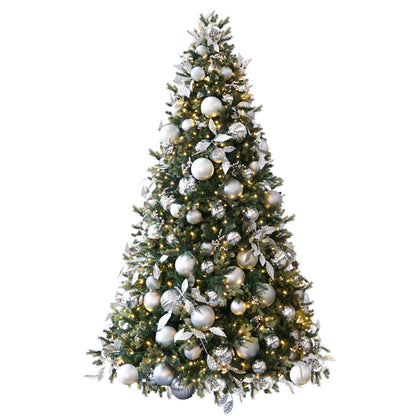 Hinged Pre-Decorated Artificial Christmas Tree, LED Lit, Warm White (7ft to 9ft)