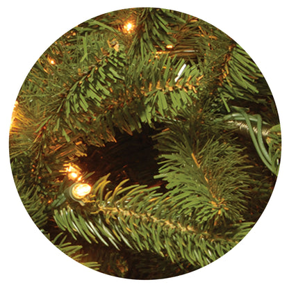 7.5 ft. Pre-Lit Grande Fir Pencil Slim Tree with Clear Lights, Plug-In