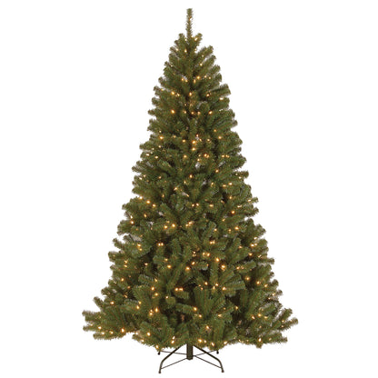 7.5 ft. Pre-Lit North Valley Spruce Tree with PowerConnect Dual Color LED Lights, Plug-In